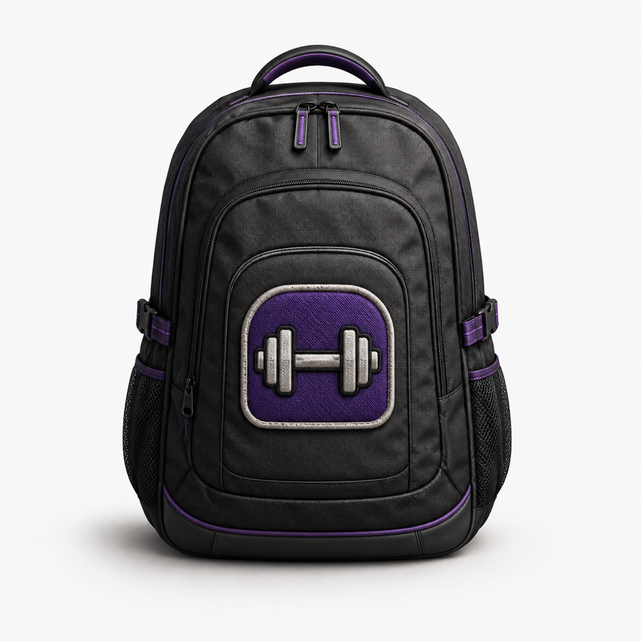 Fitness Field Pack backpack with dumbbell patch