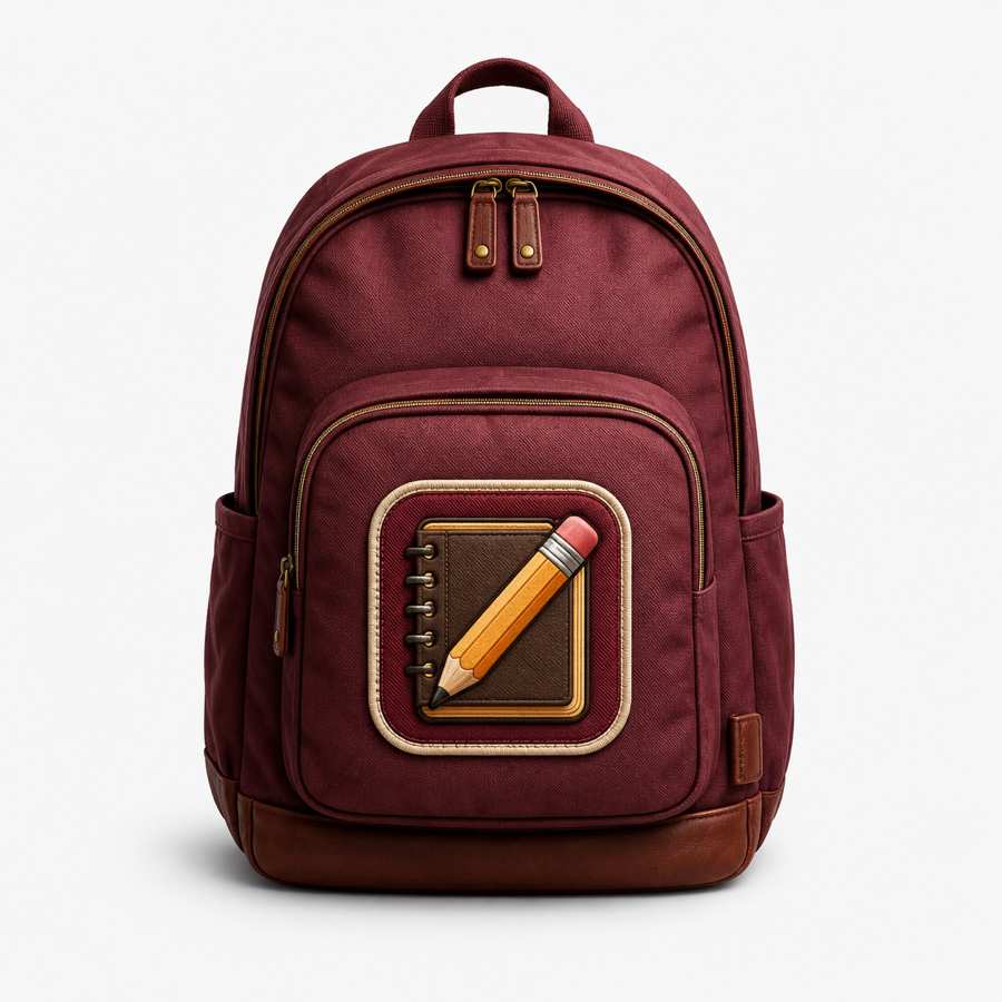 Student Field Pack backpack with notebook and pencil patch