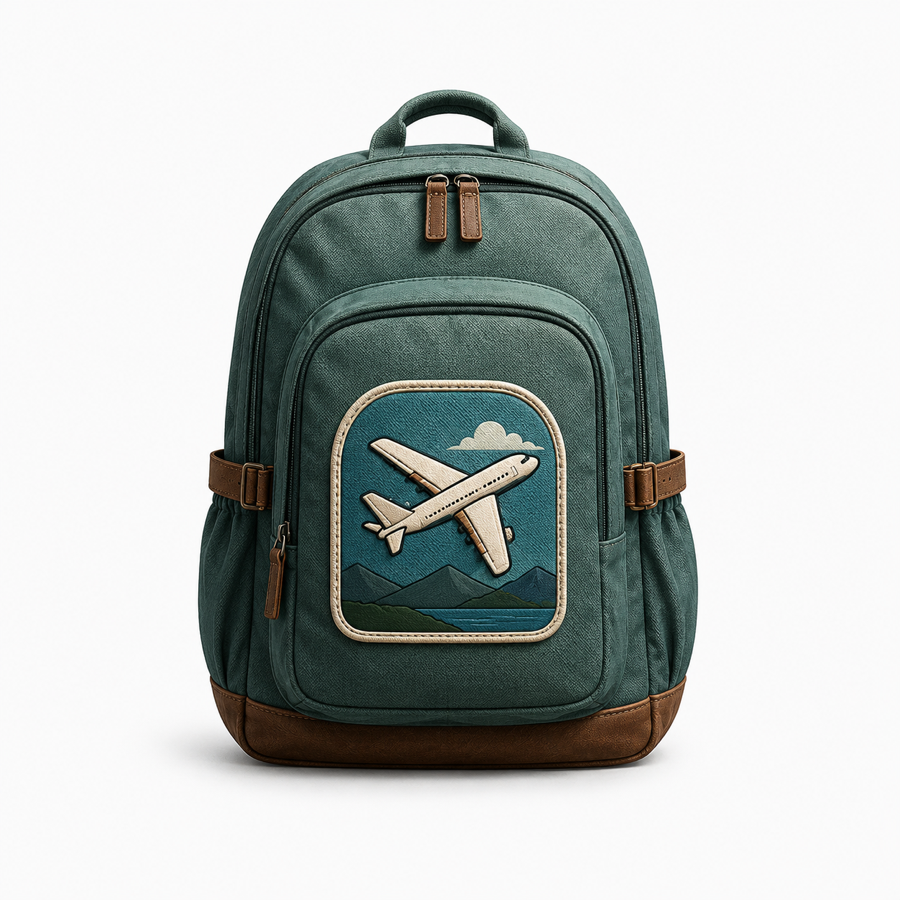 Travel Field Pack backpack with airplane patch